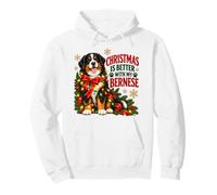 Christmas is Better with My Bernese Mountain Dog Lights Sweat à Capuche