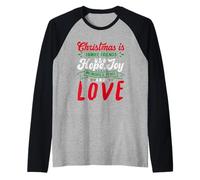 Christmas is Family, Friends Love Memories Funny Xmas Manche Raglan