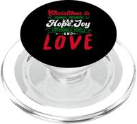 Christmas is Family, Friends Love Memories Funny Xmas PopSockets PopGrip pour MagSafe