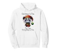 Christmas is Fine I'm Fine Grumpy Xmas Panda Bear Sweat à Capuche