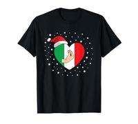Christmas Italian Hand Gesture Italy Flag Italiano Santa Hat T-Shirt