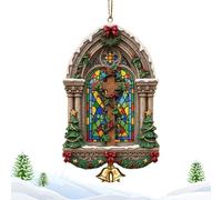 Christmas Jesus Ornaments, scène de prière familiale sacrée en acrylique, décorations saisonnières festives 2D pour les célébrations et les traditions familiales