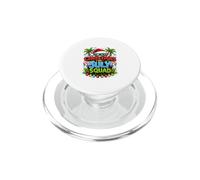 Christmas July Squad Summer Santa Hat Sunglasses Palm Tree PopSockets PopGrip pour MagSafe