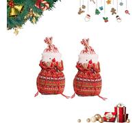 Christmas Knitted Doll Gift Bags, Knitted Drawstring Christmas Bags, Reusable Christmas Drawstring Gift Bags For Holiday Gifts, Party Wrapping (#2)