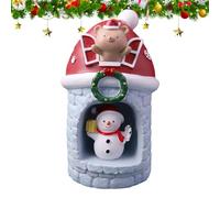 Christmas Lantern, Santa Claus Snowman Led , Holiday Table Decor, Resin Craft Decoration, Intérieur Desk Accessory, Festive Lighting Tool for Bedroom Living Room Office 6.77x4.25x4.02