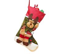 Christmas Large Boots Christmas Tree Decorations Candy Bag Santa Claus Elk Snowman Christmas Sock(Color 4)
