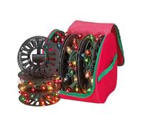 Christmas Led Light Storage Bag - Christmas Light Pouch | Large Capacity Heavy Duty Oxford Fabric | Christmâs String Lights Organizer for Home Dorm Bedroom Living Room Cabinet
