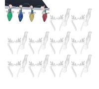 Christmas Light Clips - Lot de 10 Supports Forme Renne Pour Gouttières et Toitures | Support Fête Solide Pour Bardage Tuiles -Toit Terrasse Clôture Toit Rampe