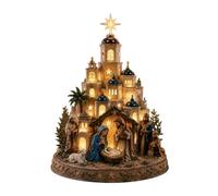 Christmas Light Tower, Nativity Scene Display, Festive Holiday Decor, LED