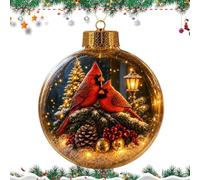 Christmas Light Up Ornaments - Lighted Festive Ball Decor