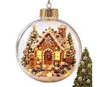 Christmas Lighted Pendant, Glowing Holiday Story Ornament for Party Decor