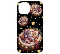 Christmas Lights for Women with Cat Wearing A Cozy Sweater Coque pour iPhone 14