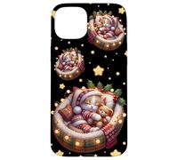 Christmas Lights for Women with Cat Wearing A Cozy Sweater Coque pour iPhone 15 Plus