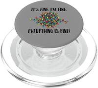 Christmas Lights I'm Fine Everything is Fine PopSockets PopGrip pour MagSafe
