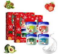 Christmas Lip Balm Lip Moisturizer, mini ensemble de baume à lèvres, base hydratante pour les lèvres sèches et craquelées, cadeaux de Noël pour filles et femmes (2 set)