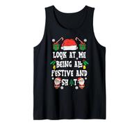 Christmas Look at Me Festive and Funny Christmas Humour Men Women Débardeur