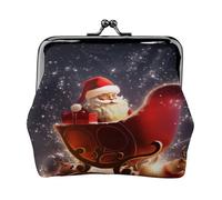 Christmas Magic Porte-monnaie compact pour femme avec serrure étanche pour cadeaux de voyage, Noir , Taille unique, Sac à dos décontracté