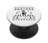 Christmas Man Saxophone Xmas PopSockets PopGrip Adhésif