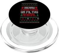 Christmas Merry Xmas Ya Filthy Animal Meme Lol Ugly Xmas PopSockets PopGrip pour MagSafe