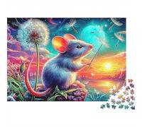 Christmas Mice Jigsaw for Adults 1000 Défi Puzzles Cosmic Creature Puzzle Game for The Whole for Women Gifts for Men A Unique100% Carton Recyclé70x50cm/1000pcs