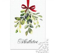Christmas Mistletoe Puzzle Adulte 1000 Pièces, 38x26cm/1000pcs; pour Un Moment De Concentration Tranquille; Carton Blanc pour Un Tri Facile