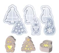 Christmas Molds | 3D Plaster Ornament Molds Set | Art Craft Mould for Home Room Wedding Party Decoration Table Centerpiece
