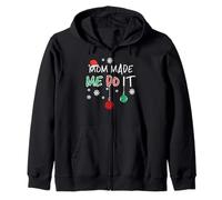 Christmas Mom Made Me Do It Funny Christmas Match Boys Girls Kids Sweat à Capuche