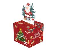Christmas Money Box For Cash Gift - 12In Travel Collection Shadow Box,Money Cake Pull Out Cash With Card And 50P Bags,Folding Bouncing Pop-Up Gift