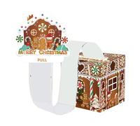 Christmas Money Box - Gingerbread Man Holder for Cash Presents, Festive Favors with Holiday Theme, Surprise Slot for Gifting, Decorative Box for Kids Adults, Brown Cardboard, Presents Party Use