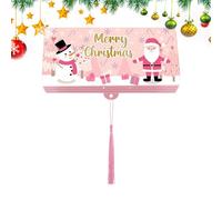 Christmas Money Cards - 10 Slot Santa Claus Paper Envelopes for Cash Vouchers and Greeting Notes, Reusable Holiday Money Card Holder for Adults Kids, Office Party Home Event Family Use