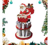 Christmas Money Holder, Decorative Money Card Holder, Santa Cash Clip, Mignon Money Clip, Table Centerpieces Money Box, Santa Cash Holders Wooden Desk Decor, Money Holder Christmas Ornaments for Home,