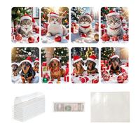 Christmas Money Holder | Holiday Cash Holder | Cute Money Clips | Creative Kitten Puppy Series Christmas Cards Money Holders | Handmade Money Clip Decorative Tree Pendant for Christmas Birthday