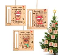Christmas Money Holders, 3 Pieces Wooden Decor Ornament Main Feature, Money Dispenser Category With Usage For Kids Children Christmas Tree Holiday Birthday Gift Party Home Celebration Decoration