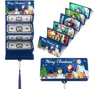 Christmas Money Holders-Christmas Cash Gift Envelopes Money Holder with 10 Slots for Cash for Men Women Girls Boys, Surprise Money Envelopes (B,8PCS)