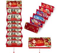 Christmas Money Holders-Christmas Cash Gift Envelopes Money Holder with 10 Slots for Cash for Men Women Girls Boys, Surprise Money Envelopes (D,5PCS)