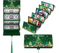 Christmas Money Holders-Christmas Cash Gift Envelopes Money Holder with 6 Slots for Cash for Men Women Girls Boys, Surprise Money Envelopes (C,3PCS)