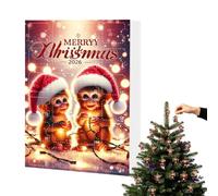 Christmas Monkey 24 Day 2D Acrylic Ornament Countdown Set