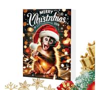Christmas Monkey Lot de 24 décorations en acrylique 2D Motif singe de Noël | Décorations ludiques en forme de singe pour le compte à rebours quotidien des vacances sur les arbres ou les étagères. Idéal
