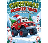 Christmas Monster Truck Coloring Book for Kids