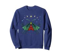 Christmas Moon Moth Whimsigoth Art Episodique Dessin Sweatshirt