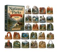 Christmas National Park Countdown Calendar 2D Acrylic Animal Tree Decor | Practical Christmas Countdown Calendar 2D Acrylic Animal Tree Ornament, Robust 24 Days Christmas National Park Animal Countdo