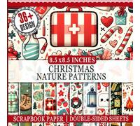 Christmas Nature Patterns Scrapbook Paper: Vibrant Christmas Themed Patterns for DIY Projects, Collage Art & Journaling