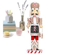 Christmas Nutcracker - 4.02x3.35x14.17 Inches Wooden Gingerbread Soldier for Table Centerpiece, Versatile with Sturdy Hand Painted Finish, Holiday Display for Fireplace, Bookshelf, Desktop, Home