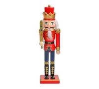 Christmas Nutcracker - Wooden Figures Ornament, Holiday Decorations for Home, Handcrafted Painted Detail, Easy Standing Base, Soldier Ornament Display, Classic Seasonal Decor for Shelves Home Table