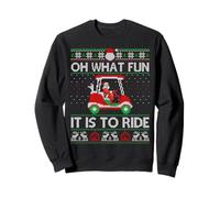 Christmas Oh What Fun It is to Ride Golf Lover Ugly Pull Sweatshirt