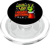 Christmas on Naughty List Regret Nothing Men Women Kids Christmas PopSockets PopGrip pour MagSafe