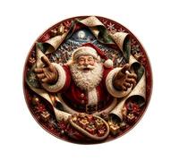 Christmas Optical Illusion Rug, Round 3D Decorative Floor Mat | 3D Depth Patterns Round Mat For Holiday Floor, Living Room And Sofa. Visual Trap Design Creates Stunning Illusion.