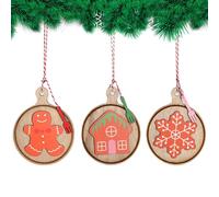 Christmas Ornament -Festive Pendant 3 Pieces Set, Cute Hanging Decoration With Creative Design, Lightweight Material, Reusable Holiday Accessory | For Living Room, Home, Wall, Indoor, Outdoor