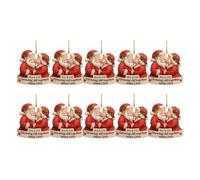 Christmas Ornament | Personalized Santa and Mrs Claus Christmass Acrylic Ornamentt | Cartoon Style Hanging Romantic Decor for Home Garden Gate Bookshelf Valentine's Day