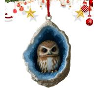 Christmas Ornaments - Animal in Hole Acrylic Pendant for Festive Decorating, Lightweight 2d Figurine Design with Bright Seasonal Detail, Christmas Decor for Tree Home Garden Window Display Party Favo